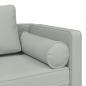 Preview: Chaiselongue mit Kissen Hellgrau Samt