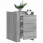 Preview: ARDEBO.de - Nachttisch Grau Sonoma 45x50x65 cm Holzwerkstoff