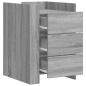 Preview: Nachttisch Grau Sonoma 45x50x65 cm Holzwerkstoff