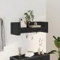 Preview: ARDEBO.de - Wandregal Schwarz 100x35x30,5 cm Holzwerkstoff