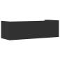 Preview: Wandregal Schwarz 100x35x30,5 cm Holzwerkstoff