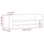 Preview: Wandregal Schwarz 100x35x30,5 cm Holzwerkstoff