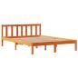Preview: Bettgestell mit Kopfteil ohne Matratze Wachsbraun 140x190 cm