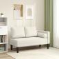Preview: ARDEBO.de - Chaiselongue mit Kissen Creme Samt