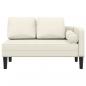 Preview: Chaiselongue mit Kissen Creme Samt