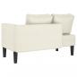 Preview: Chaiselongue mit Kissen Creme Samt