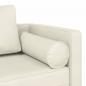 Preview: Chaiselongue mit Kissen Creme Samt