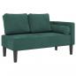Preview: Chaiselongue mit Kissen Dunkelgrün Samt