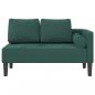 Preview: Chaiselongue mit Kissen Dunkelgrün Samt