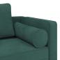 Preview: Chaiselongue mit Kissen Dunkelgrün Samt
