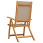 Preview: ARDEBO.de - Gartenstühle 2 Stk. Klappbar Massivholz Akazie und Textilene