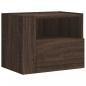 Preview: Wand-Nachttisch Braun Eichen-Optik 45x30x35 cm