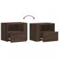 Preview: Wand-Nachttisch Braun Eichen-Optik 45x30x35 cm