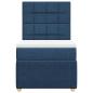 Preview: Boxspringbett mit Matratze Blau 90x190 cm Stoff