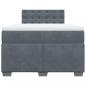 Preview: Boxspringbett mit Matratze Dunkelgrau 120x190 cm Samt