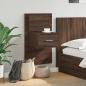 Preview: Wand-Nachttisch mit LED-Leuchten Braun Eichen-Optik