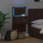 Preview: Wand-Nachttisch mit LED-Leuchten Braun Eichen-Optik