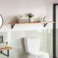 Preview: ARDEBO.de - Tischplatte Rechteckig 140x40x2 cm Massivholz Akazie
