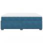 Preview: Boxspringbett mit Matratze Dunkelblau 200x200 cm Samt
