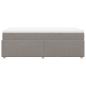 Preview: Boxspringbett mit Matratze Taupe 100x200 cm Stoff