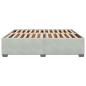 Preview: Bettgestell ohne Matratze Hellgrau 200x200 cm Samt