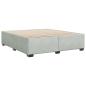 Preview: Bettgestell ohne Matratze Hellgrau 200x200 cm Samt