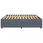 Preview: Bettgestell ohne Matratze Dunkelgrau 200x200 cm Samt