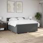 Preview: Boxspringbett mit Matratze Dunkelgrau 180x200 cm Stoff