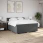 Preview: Boxspringbett mit Matratze Dunkelgrau 200x200 cm Stoff