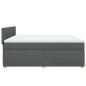 Preview: Boxspringbett mit Matratze Dunkelgrau 200x200 cm Stoff
