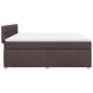 Preview: Boxspringbett mit Matratze Dunkelbraun 180x200 cm Stoff