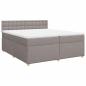 Preview: Boxspringbett mit Matratze Taupe 200x200 cm Stoff
