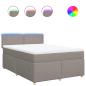 Preview: Boxspringbett mit Matratze Taupe 140x190 cm Stoff