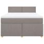 Preview: Boxspringbett mit Matratze Taupe 140x190 cm Stoff