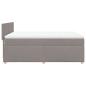 Preview: Boxspringbett mit Matratze Taupe 140x190 cm Stoff