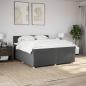 Preview: Boxspringbett mit Matratze Dunkelgrau 200x200 cm Stoff