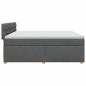 Preview: Boxspringbett mit Matratze Dunkelgrau 200x200 cm Stoff