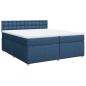 Preview: Boxspringbett mit Matratze Blau 200x200 cm Stoff