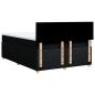 Preview: ARDEBO.de - Boxspringbett mit Matratze Schwarz 140x200 cm Stoff