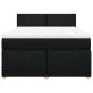 Preview: Boxspringbett mit Matratze Schwarz 140x200 cm Stoff