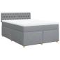 Preview: Boxspringbett mit Matratze Hellgrau 140x200 cm Stoff