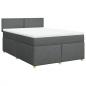 Preview: Boxspringbett mit Matratze Dunkelgrau 160x200 cm Stoff