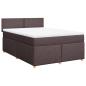 Preview: Boxspringbett mit Matratze Dunkelbraun 160x200 cm Stoff