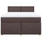 Preview: Boxspringbett mit Matratze Dunkelbraun 160x200 cm Stoff