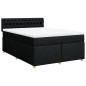 Preview: Boxspringbett mit Matratze Schwarz 140x200 cm Stoff