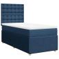 Preview: Boxspringbett mit Matratze Blau 90x190 cm Stoff