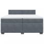 Preview: Boxspringbett mit Matratze Dunkelgrau 200x200 cm Samt