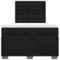 Preview: Boxspringbett mit Matratze Schwarz 120x190 cm Samt