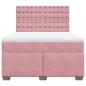 Preview: Boxspringbett mit Matratze Rosa 140x190 cm Samt