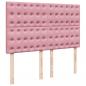 Preview: Boxspringbett mit Matratze Rosa 140x190 cm Samt